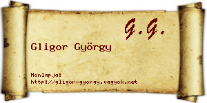 Gligor György névjegykártya
