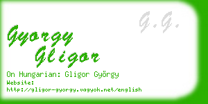 gyorgy gligor business card